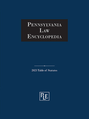 cover image of Pennsylvania Law Encyclopedia